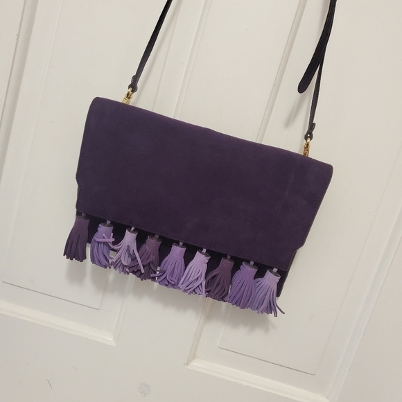 Rebecca Minkoff Handbags - Rebecca Minkoff Sofia Purple Leather/Suede Clutch/Crossbody